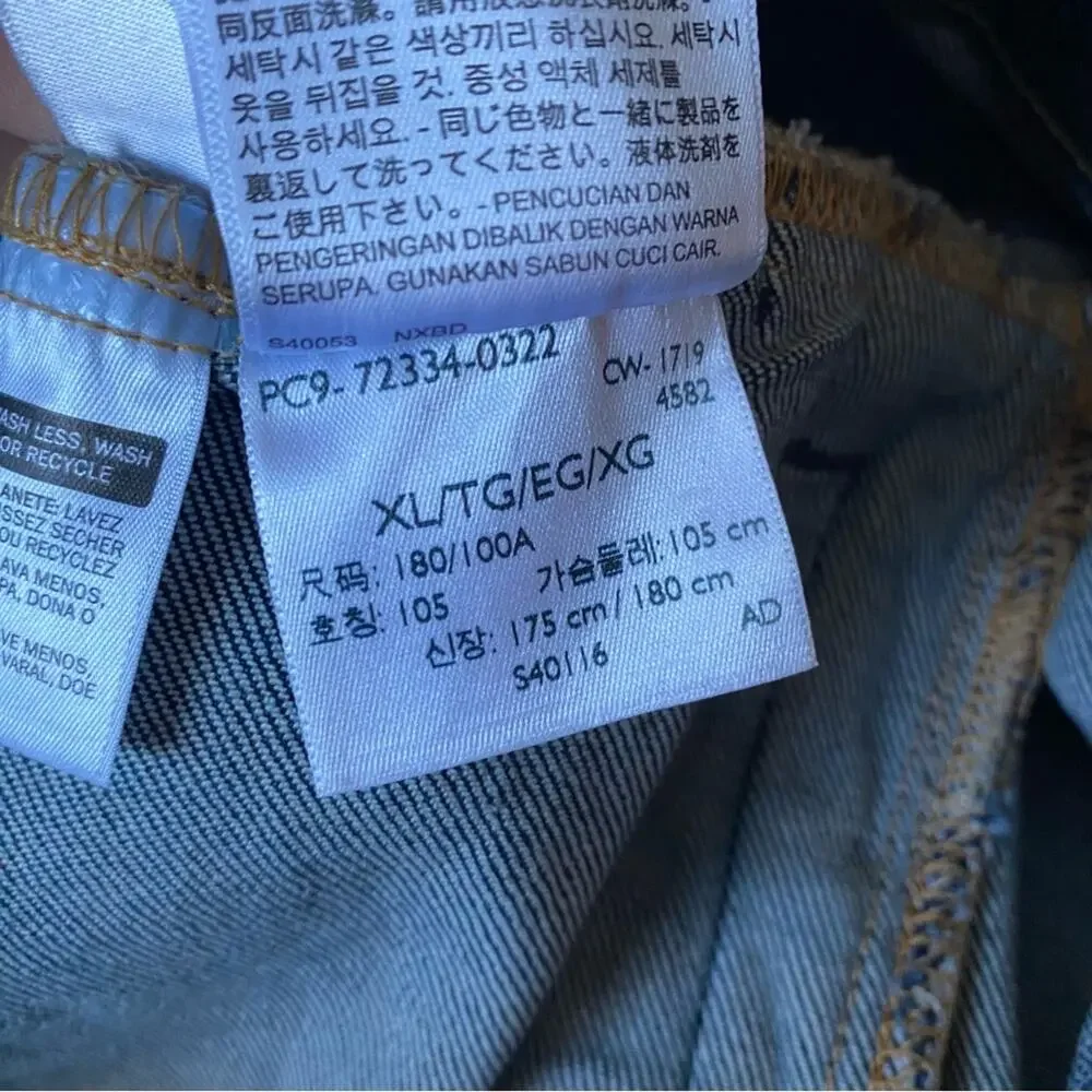 Levi’s Trucker Men's Denim Jean Jacket size XL Dark Blue - Picture 9 of 12